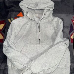 lululemon athletica Heather Gray Half-Zip Hoodie